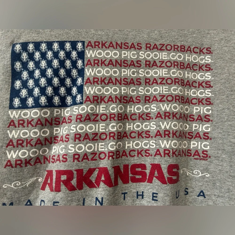 Arkansas Razorbacks Gray Hogs Short Sleeve Tee - Picture 3 of 5
